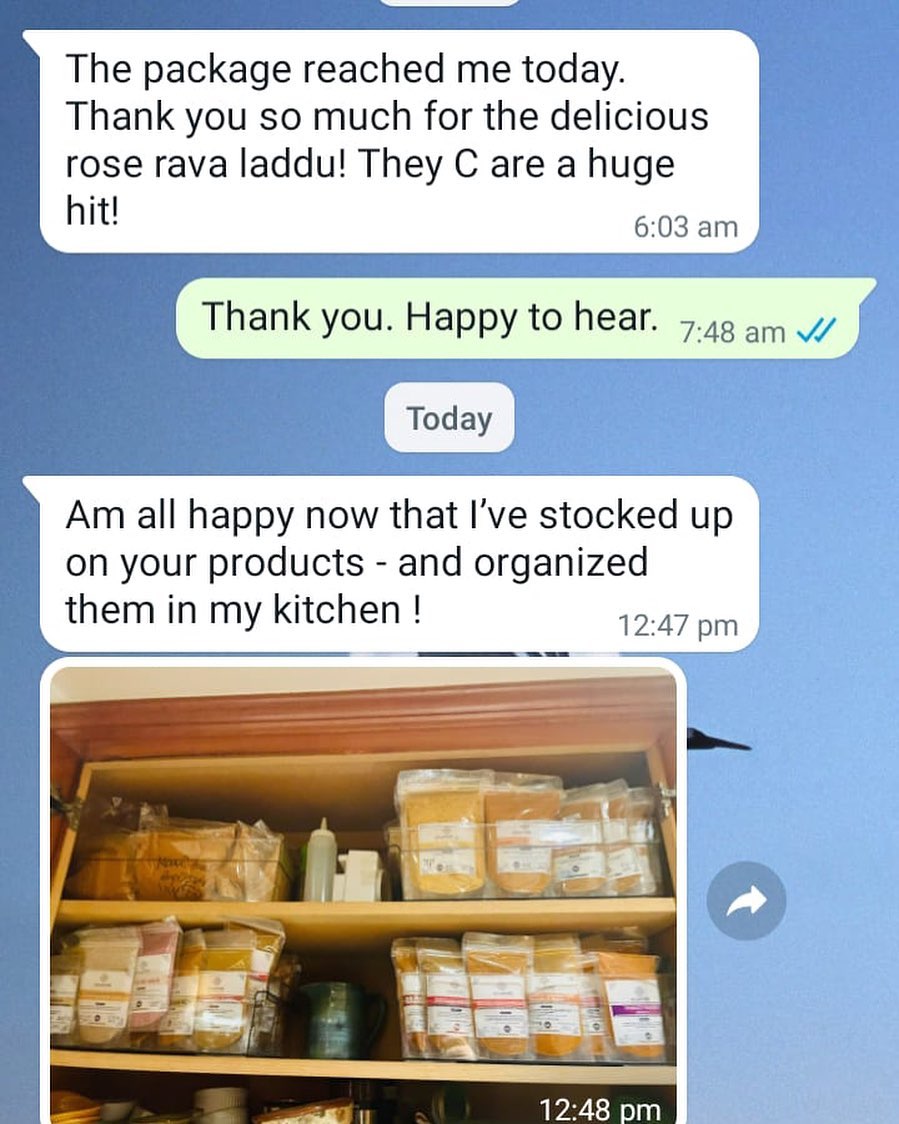 Rose Rava Laddu - 200 gms - fragile - READY TO SHIP