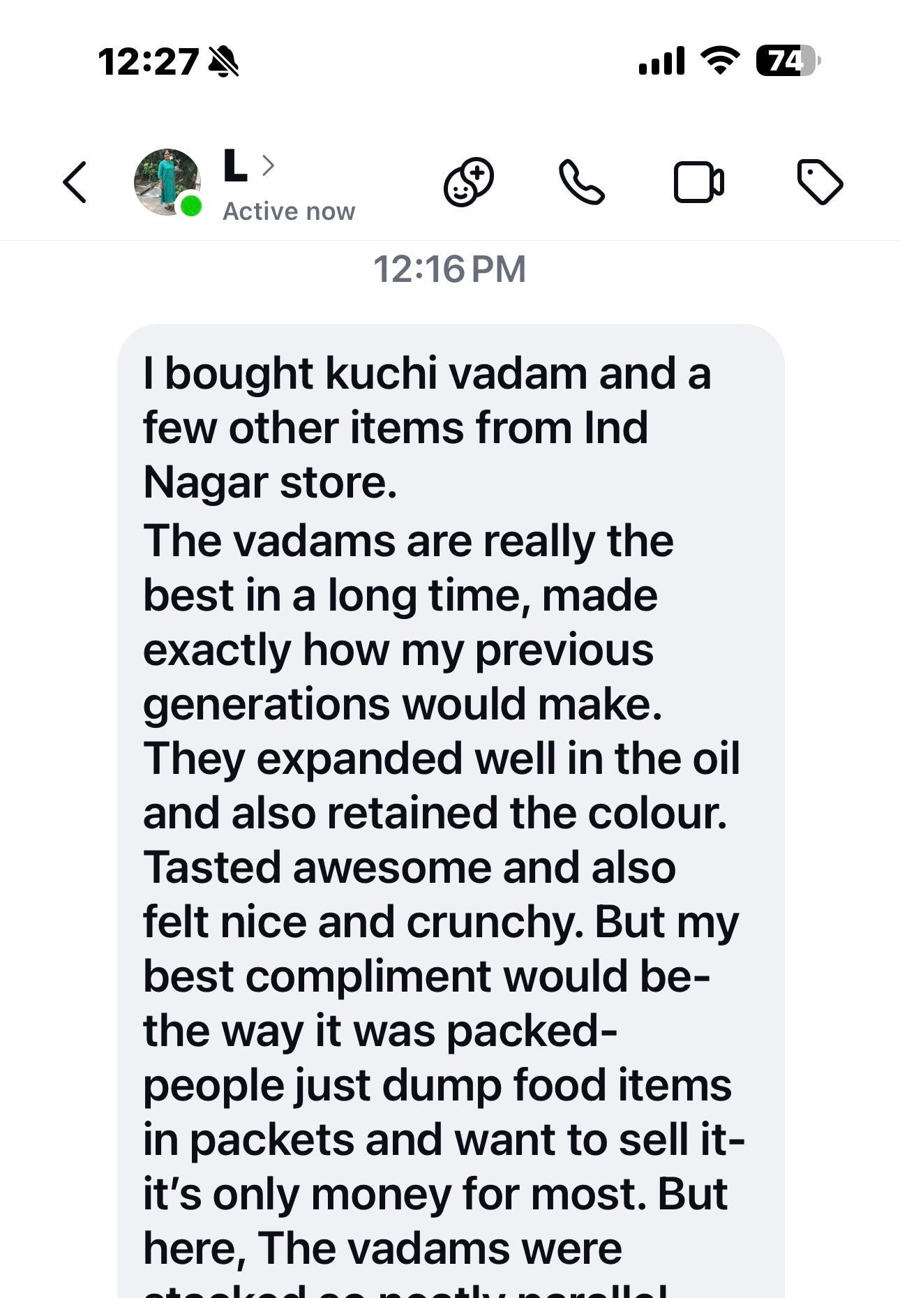 Kuchi vadam - white - 250 gms