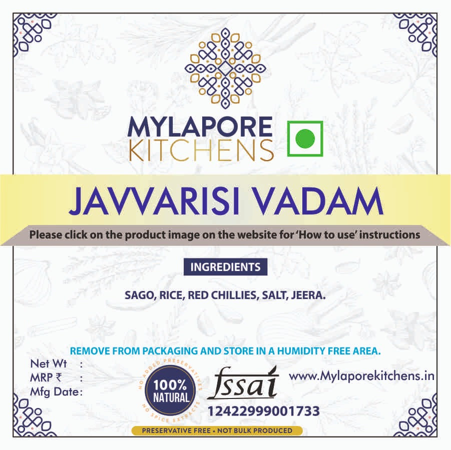 Javvarisi Vadam - 250 Gms