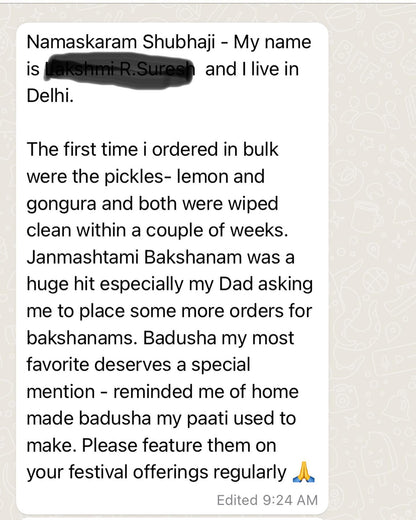 Badusha - 200 gms - We pack with care, but cannot offer replacements for items broken in transit.