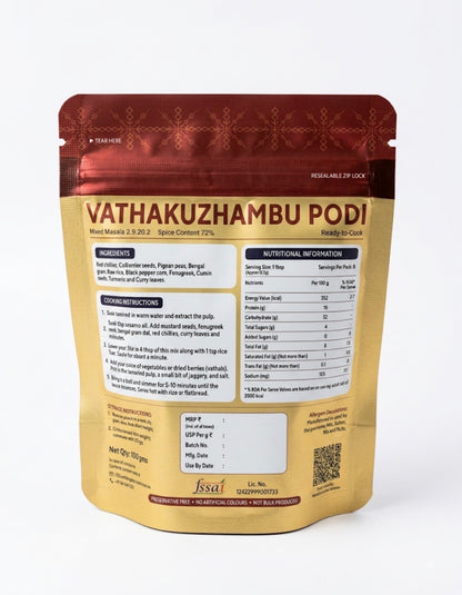 Vatha Kuzhambu Podi - 250 gms