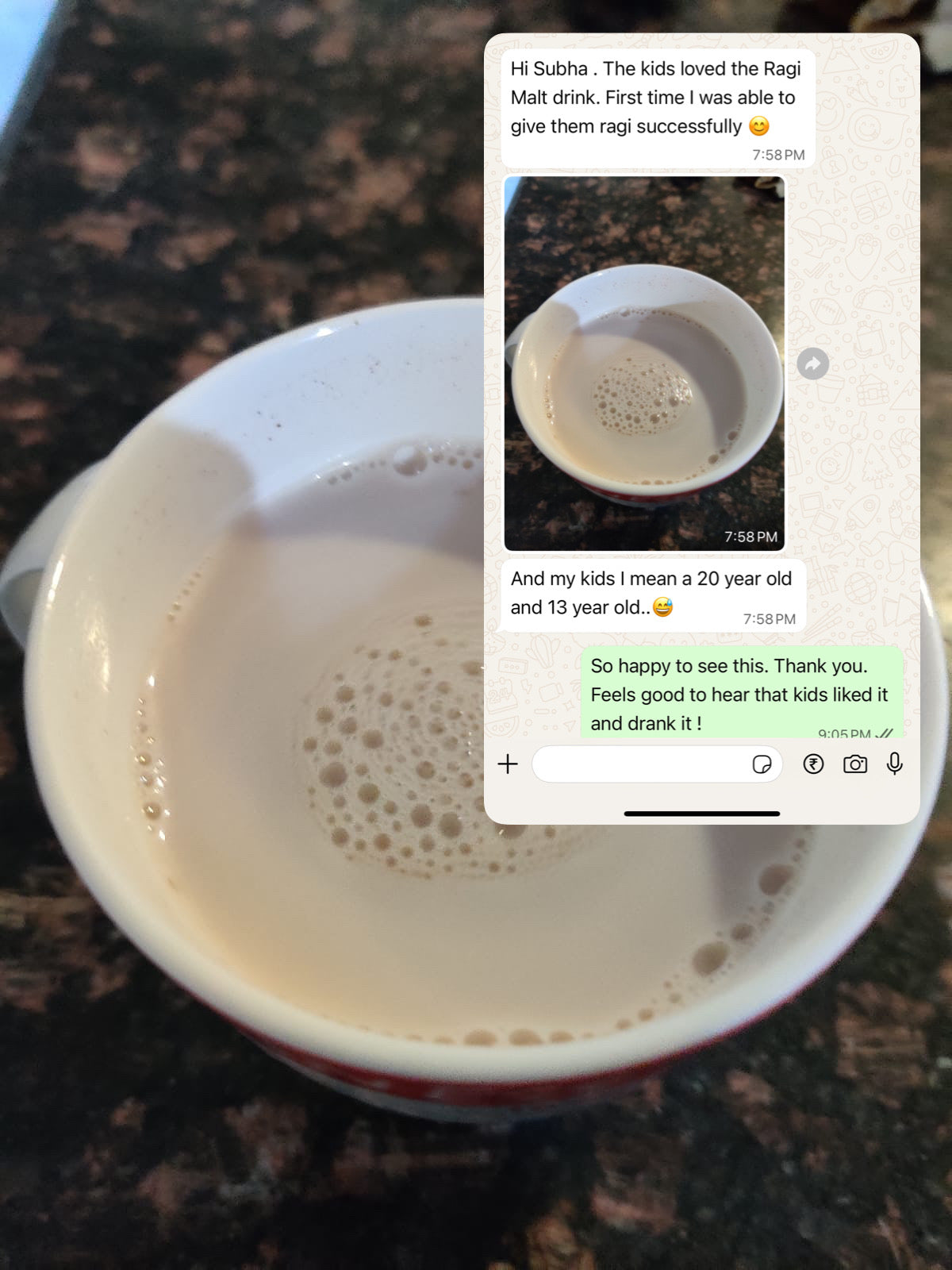 Ragi ( Finger Millet) Chocolate Malt - 100 gms