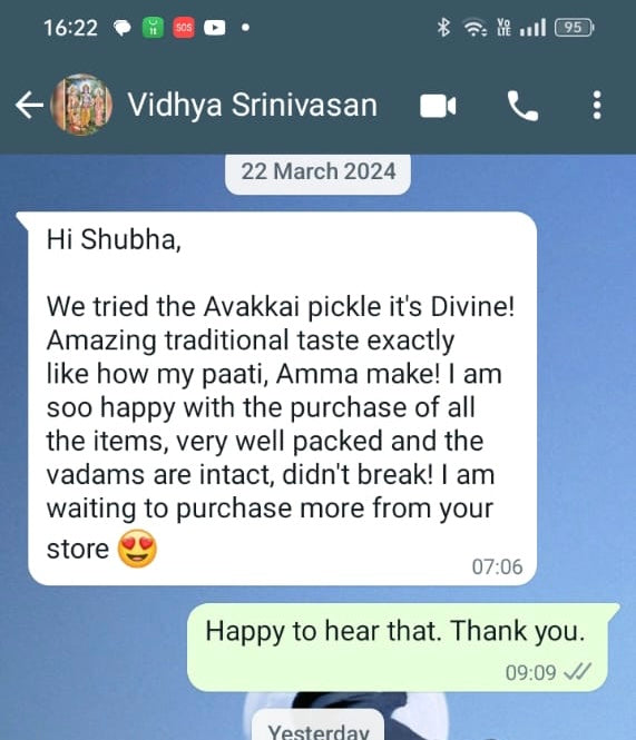 Avakkai Pickle - Spicy - 350 gms