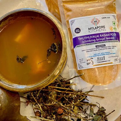 Thuthuvalai (Climbing Brinjal) Rasam Podi - 100 gms