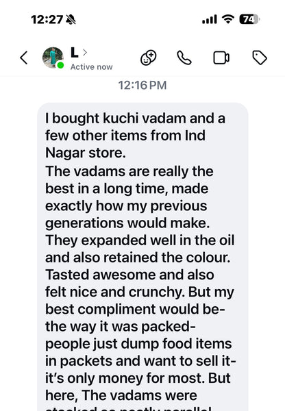 Kuchi vadam - white - 250 gms