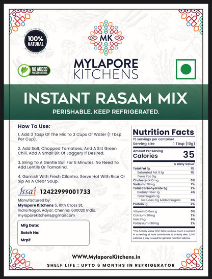 Instant Rasam Podi - 150 gms