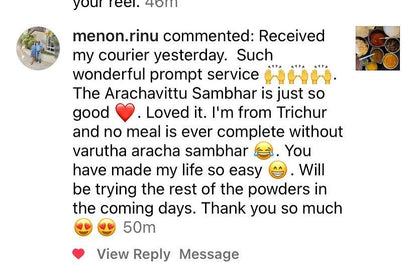 Arachuvitta Sambar Podi - 100 gms (Palakkad Style with more Coconut)