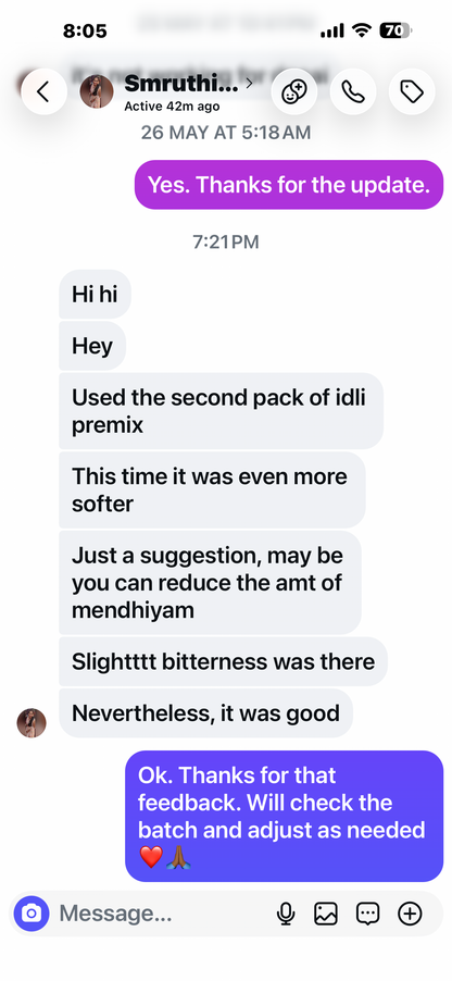 Idli premix - 250 gms