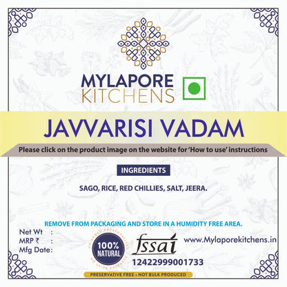 Javvarisi Vadam - 250 Gms