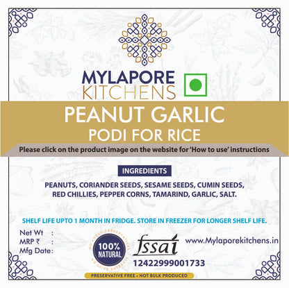Peanut Garlic Podi for Rice - 150 gms