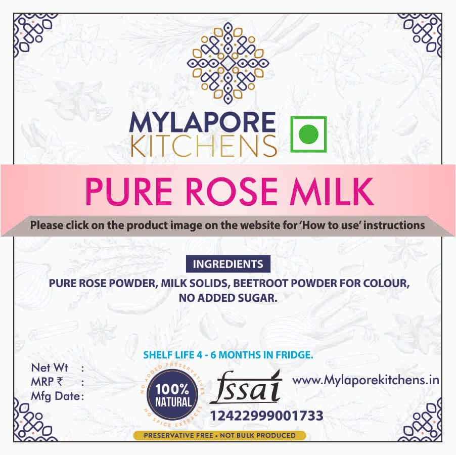 Pure Rose Milk Powder - 100 gms